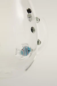 FISH AND BUBBLE BOROSILICATE GLASS PITCHER