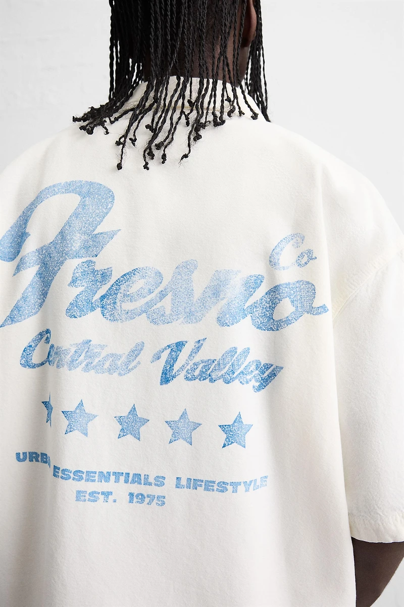 CONTRAST EMBROIDERY SHIRT