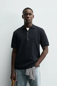 TEXTURED REGULAR FIT POLO SHIRT