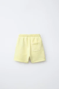 EMBROIDERED GARMENT DYED PLUSH SHORTS