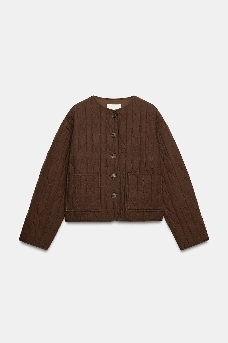 RUSTIC QUILTED LINEN JACKET