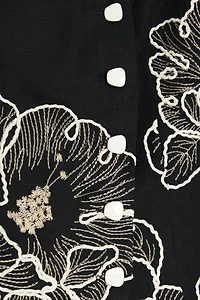 COMBINAISON BRODERIES FLEURS