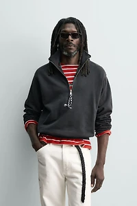 AARON LEVINE X ZARA QUARTER-ZIP SWEATSHIRT