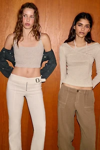 DOUBLE BUCKLE EFFECT T-SHIRT