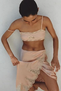 100% SILK EMBROIDERED LACE BRA