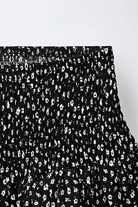 PRINTED RUFFLE SKIRT