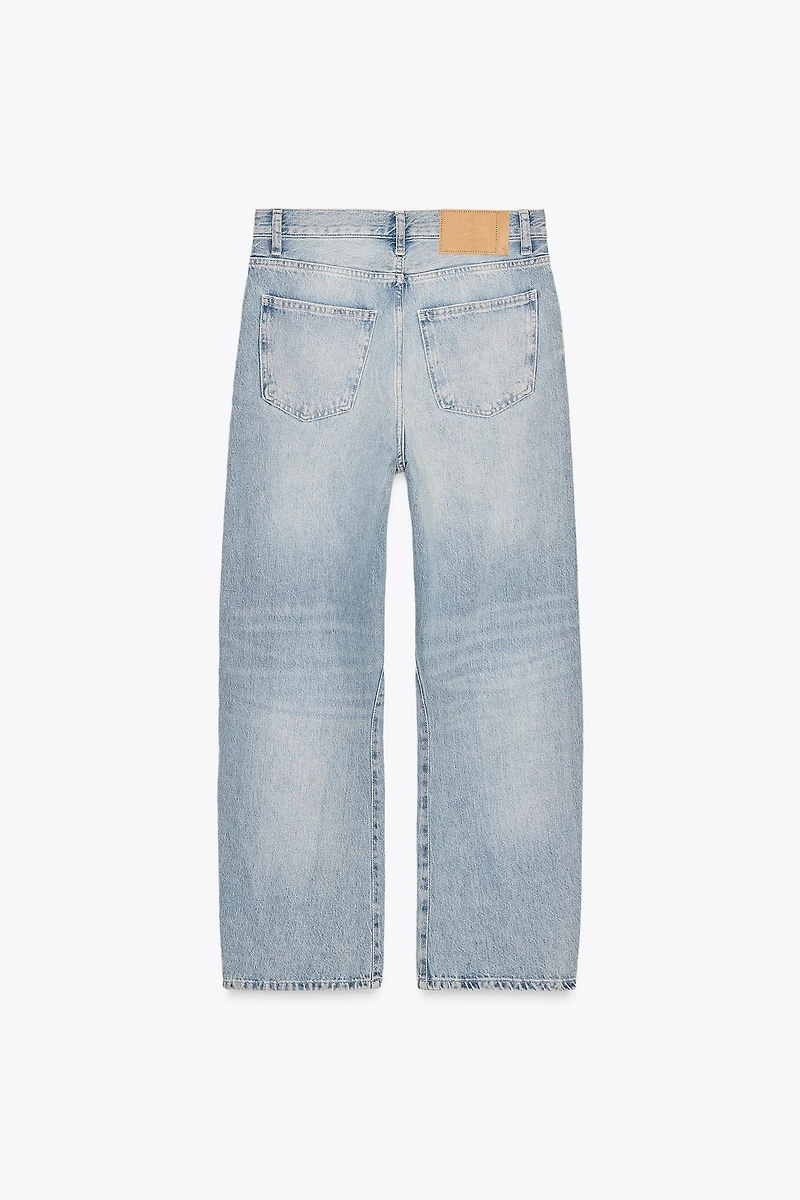 TRF OVERSIZED SHIFTED SEAM MID-RISE JEANS