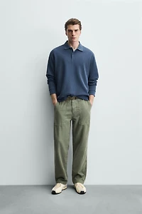 TEXTURED STRIPED POLO