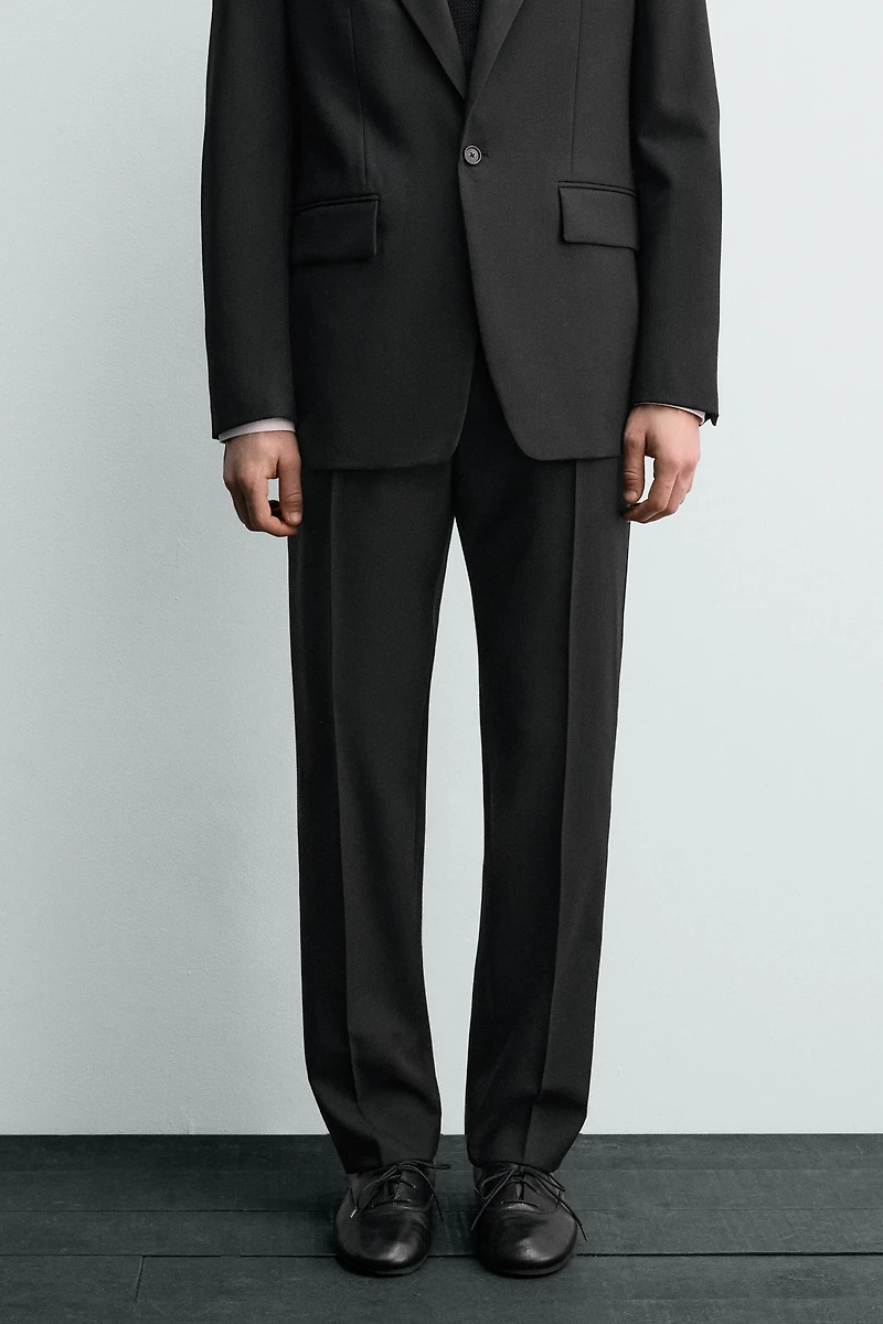 WOOL TUXEDO SUIT PANTS AARON LEVINE X ZARA