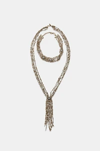 PACK OF 2 BEADED CHOKER NECKLACES