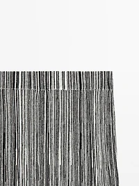 Long knit skirt with striped detail
