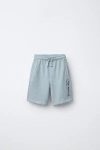 TEXT SWEATSHIRT AND BERMUDA SET