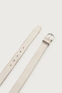 WASHED EFFECT LEATHER BELT