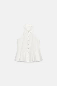 CHEMISE HALTER PÉPLUM