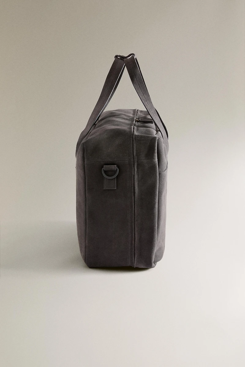 SPLIT SUEDE TRAVEL BAG