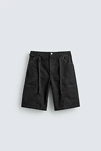 BELTED BAGGY FIT SHORTS