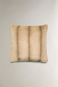 OMBRÉ FAUX FUR THROW PILLOW COVER