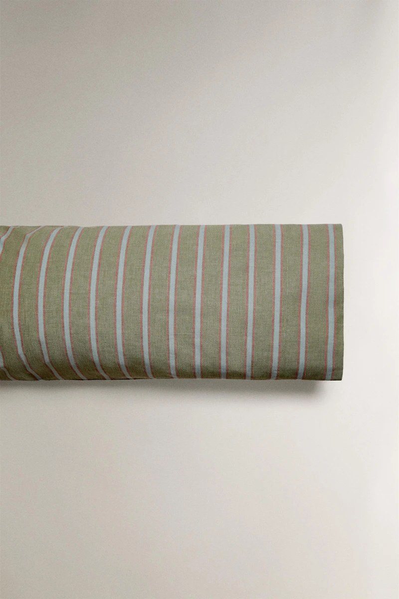 STRIPED COTTON PILLOWCASE