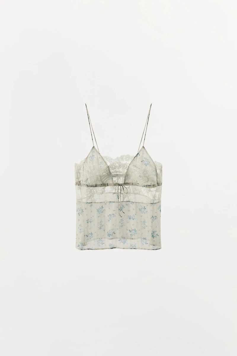 FLORAL LACE PRINT TOP