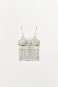 FLORAL LACE PRINT TOP
