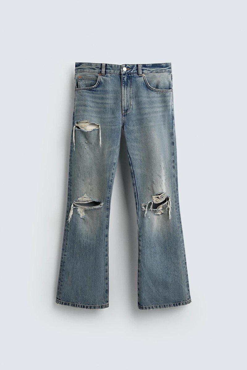 RIPPED FLARE FIT JEANS HARRY LAMBERT FOR ZARA X DISNEY