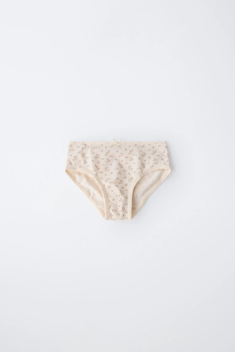 1 1/2-6 YEARS / SIX-PACK OF FLORAL UNDERWEAR
