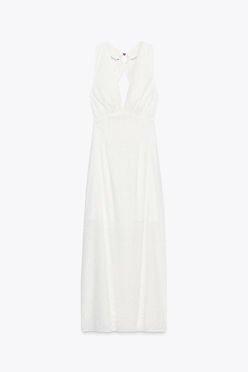 EMBROIDERED MIDI DRESS