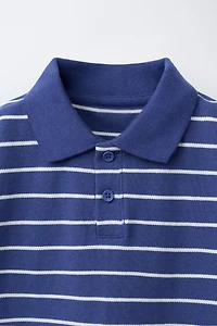 STRIPED PRINT POLO SHIRT