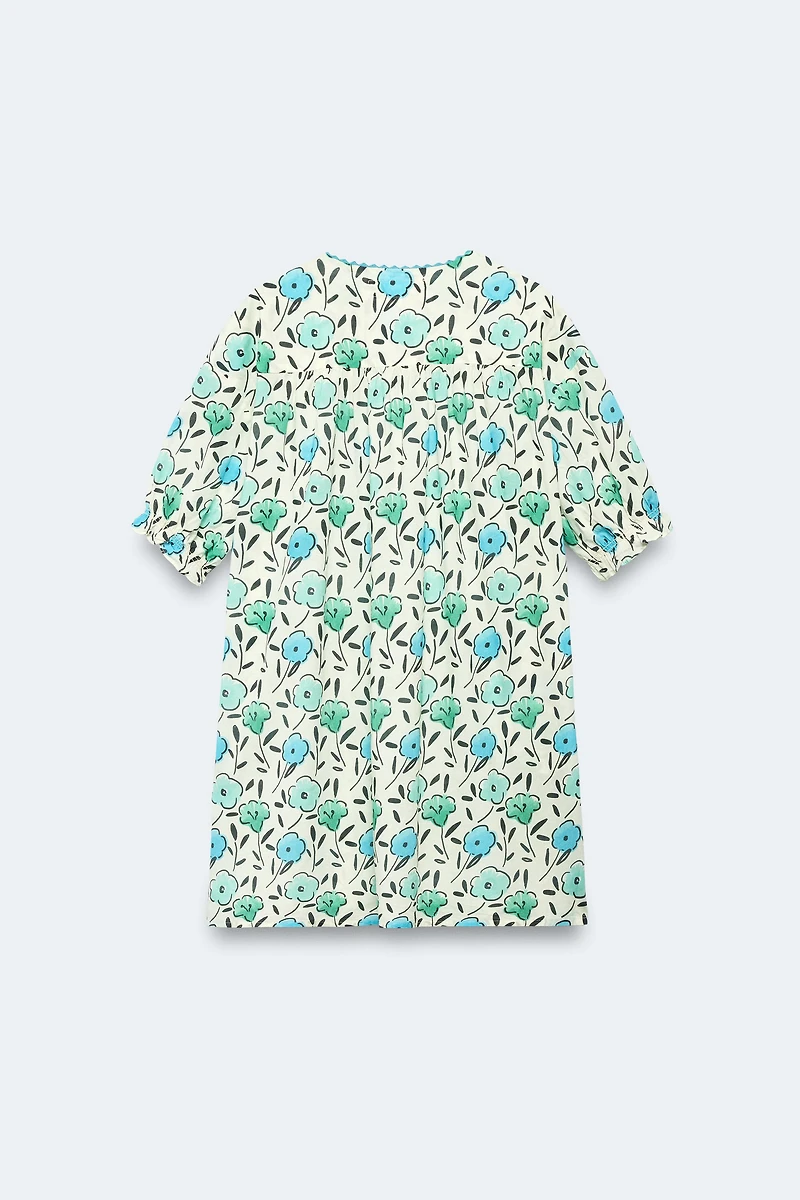 2-14 YEARS / LIMITED EDITION FLORAL PRINT CAFTAN DRESS