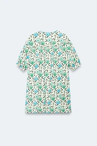 2-14 YEARS / LIMITED EDITION FLORAL PRINT CAFTAN DRESS