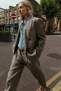 VESTE CROISÉE ÉPAULETTES