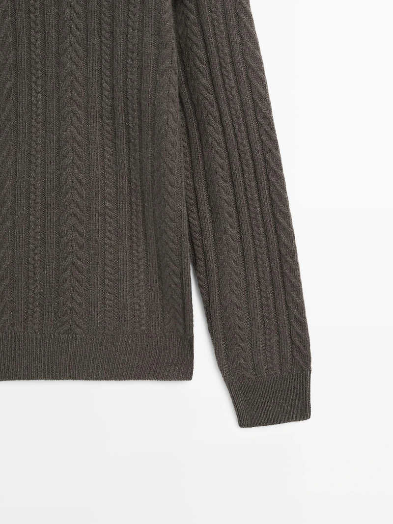 Knit sweater with textured detail