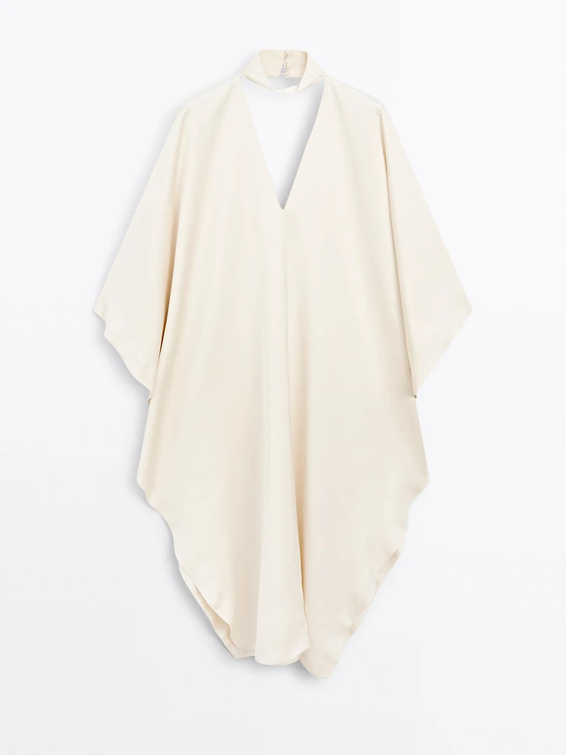 Long satin tunic dress - STUDIO