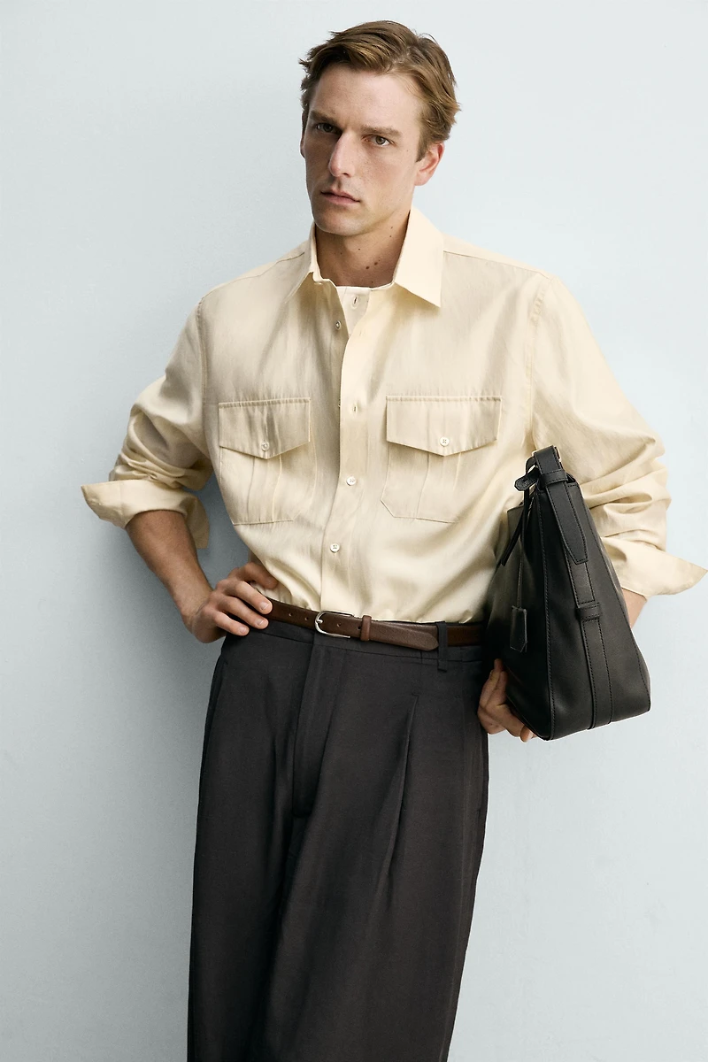 FLOWY POCKET SHIRT