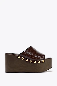 EMBOSSED PLATFORM WEDGES