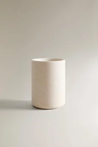 VERRE BROSSE À DENTS MARBRE BLANC