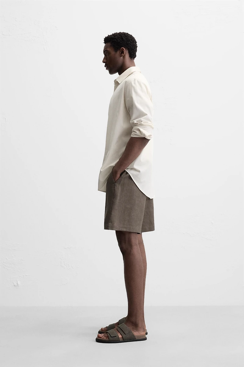 100% LINEN SHORTS