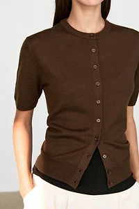 Short sleeve cardigan