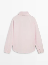 Cotton poplin shirt with dart detail