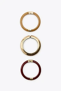 LOT DE 3 BRACELETS EN RÉSINE