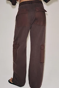PANTALON CARGO EFFET DÉLAVÉ