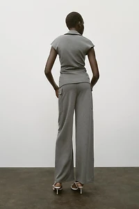 PIQUÉ PANTS WITH POCKETS