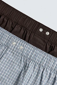 PACK DE 2 BOXERS EN POPELINE COMBINÉS
