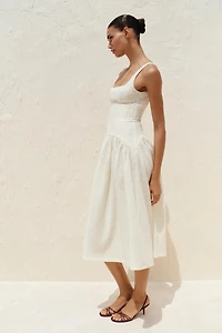 TEXTURED STRAPPY DRESS