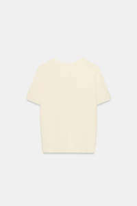 SHORT-SLEEVE KNIT TOP