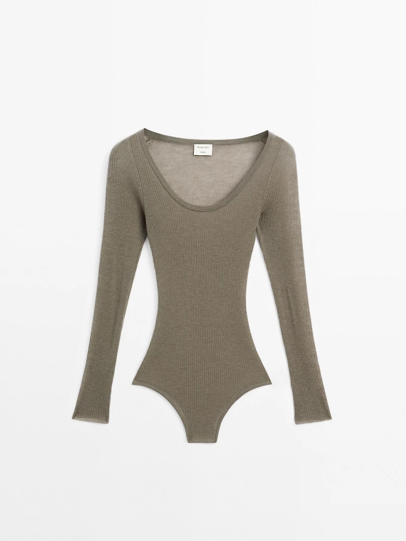 Body semi-transparent 100 % laine - STUDIO