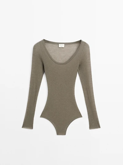 Body semi-transparent 100 % laine - STUDIO