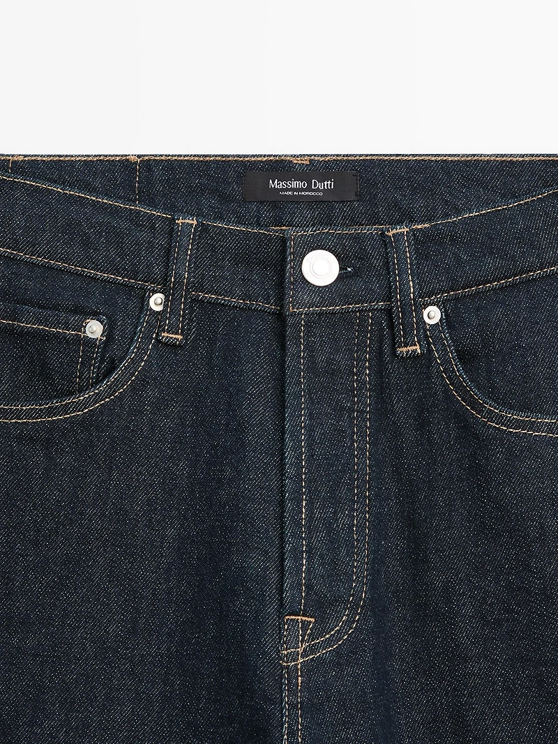 Jean straight taille haute