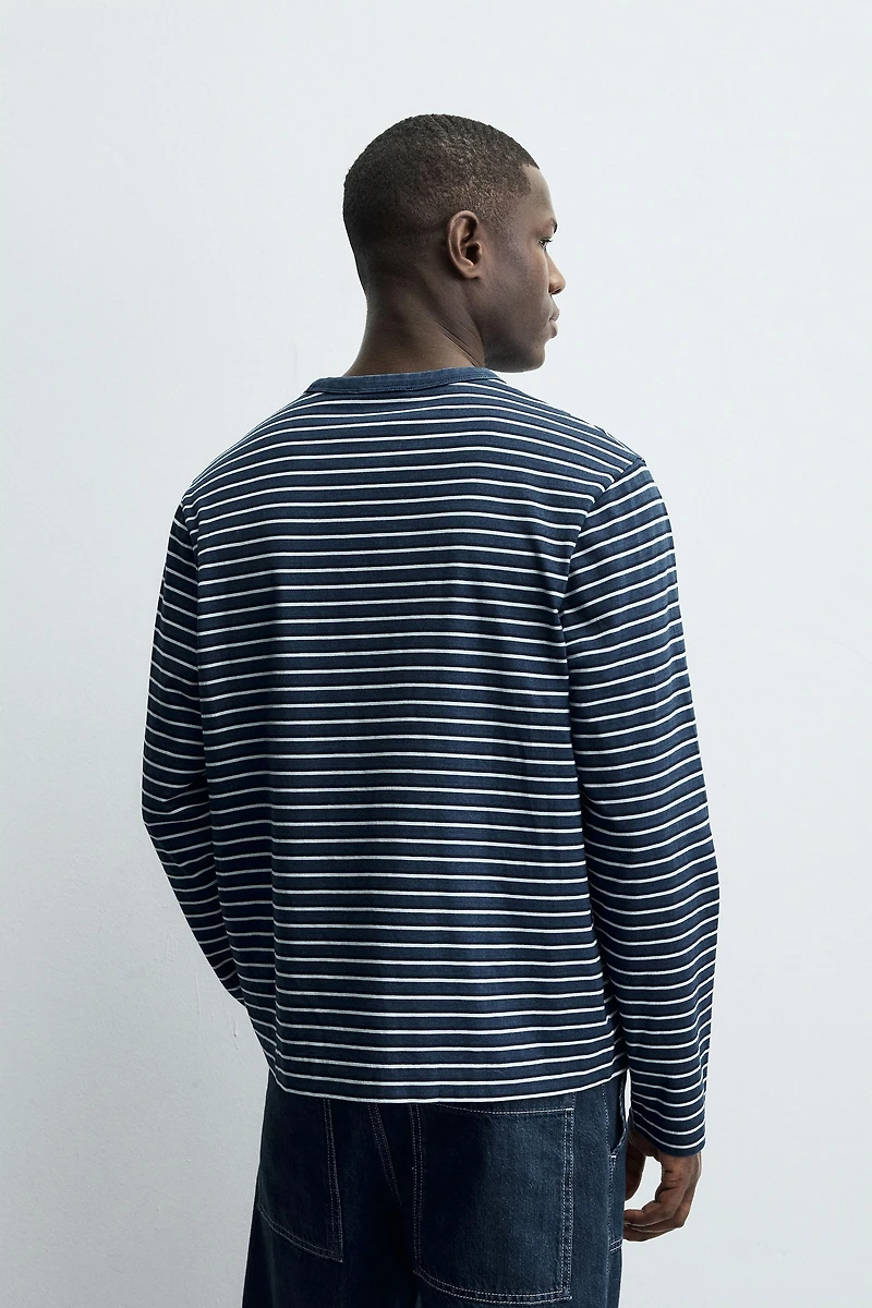 STRIPED JACQUARD T-SHIRT