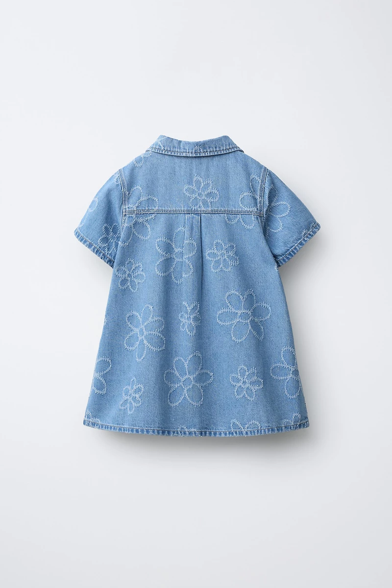 ROBE EN DENIM FLEURS